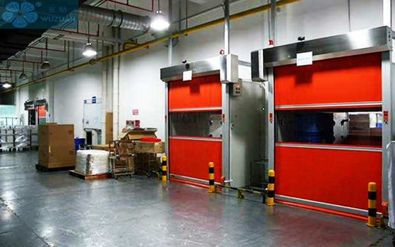 Automatic 0.7m/S 0.8mm Curtain PVC Roller Shutter Doors