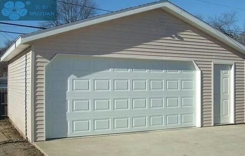 Aluminum Steel Sectional Panel Garage Door White Coated